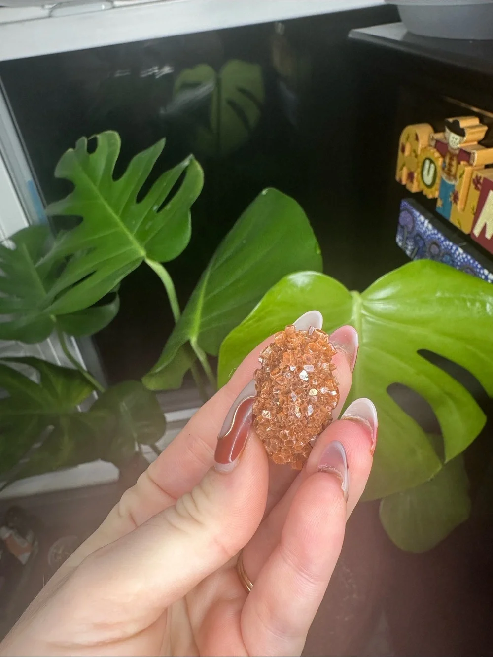1 RANDOM Aragonite Flower Crystal Cluster - Peach & Cream